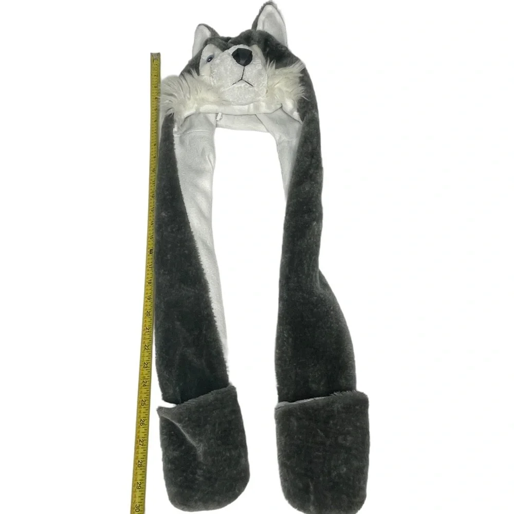 Husky Timber Wolf Plush Hat